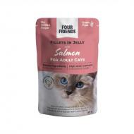 Four Friends Cat Adult Salmon in Jelly Pouch Våtfôr til katt 