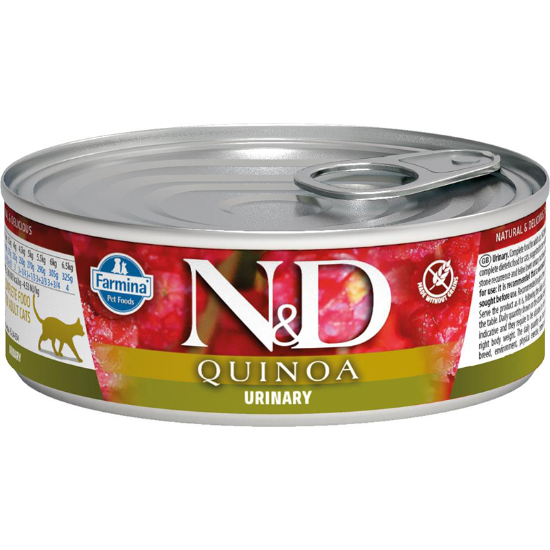 N&D Quinoa Urinary Våtfôr til katt 12 x 80 g