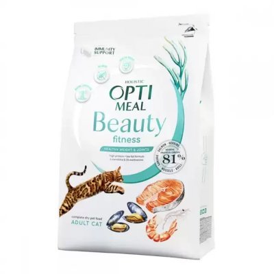 OPTIMEAL Cat Adult & Senior Beauty Fitness Healthy Weight & Joints Tørrfôr til katt