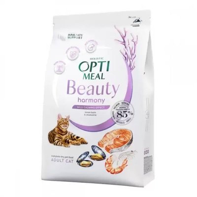 OPTIMEAL Cat Adult & Senior Beauty Harmony Mild Calming Effects Tørrfôr til katt