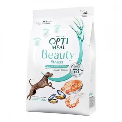 OPTIMEAL Dog Adult & Senior Beauty Fitness Healthy Weight & Joints Tørrfôr til hund