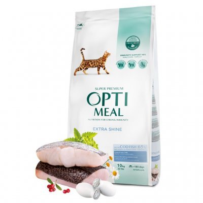 OPTIMEAL Cat Adult & Senior Skin & Coat High in Cod Fish Tørrfôr til katt